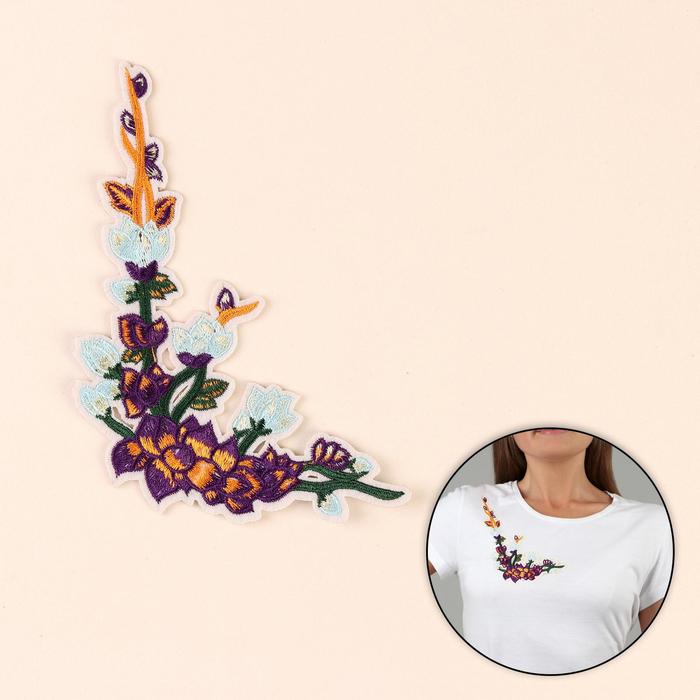 Термоаппликация "Цветы", 12,5*16см