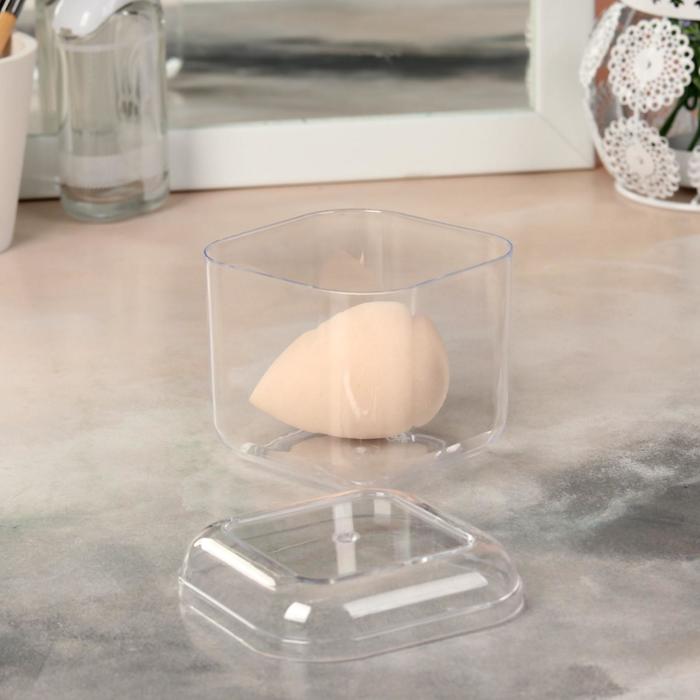 Органайзер для хранения косметических принадлежностей, с крышкой, цвет прозрачный