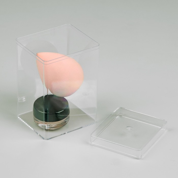 Органайзер для хранения косметических принадлежностей, с крышкой, цвет прозрачный