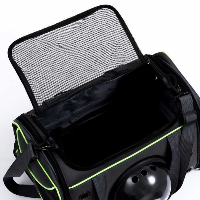 Сумка-переноска с окном-иллюминатором, большая, 48 х 36 х 25 см, резиновые ножки