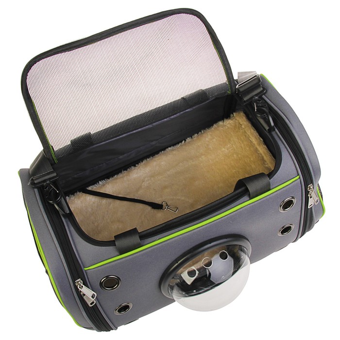 Сумка-переноска с окном-иллюминатором, большая, 48 х 36 х 25 см, резиновые ножки