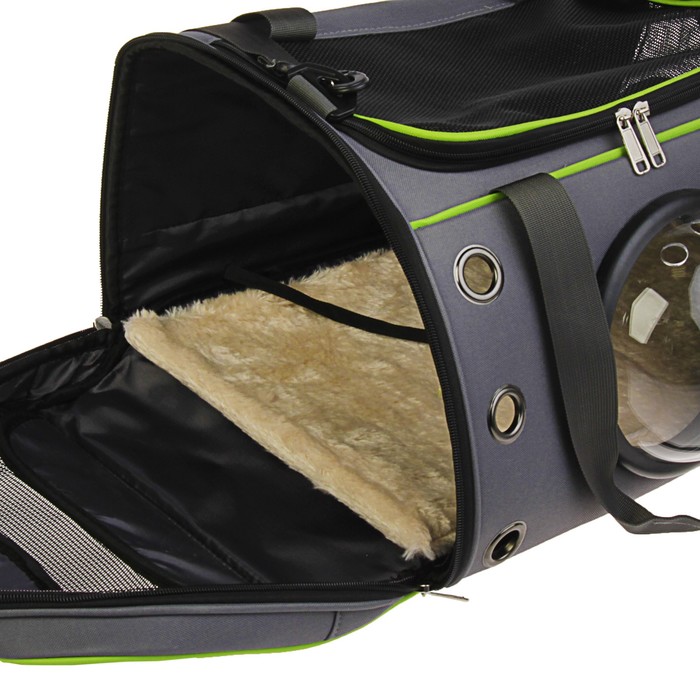 Сумка-переноска с окном-иллюминатором, большая, 48 х 36 х 25 см, резиновые ножки