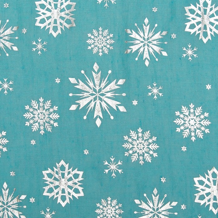 Палантин "Снежное настроение", размер 48 х 180 см, цвет голубой/серебро