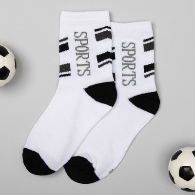 Носки детские Collorista "Спорт", размер 22 (размер произв. 14), вид 1, цвет белый