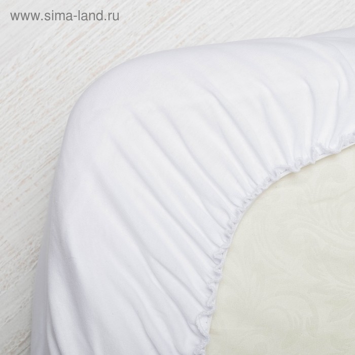 Простынь в овальную кроватку, размер 130 х 75 см, цвет белый