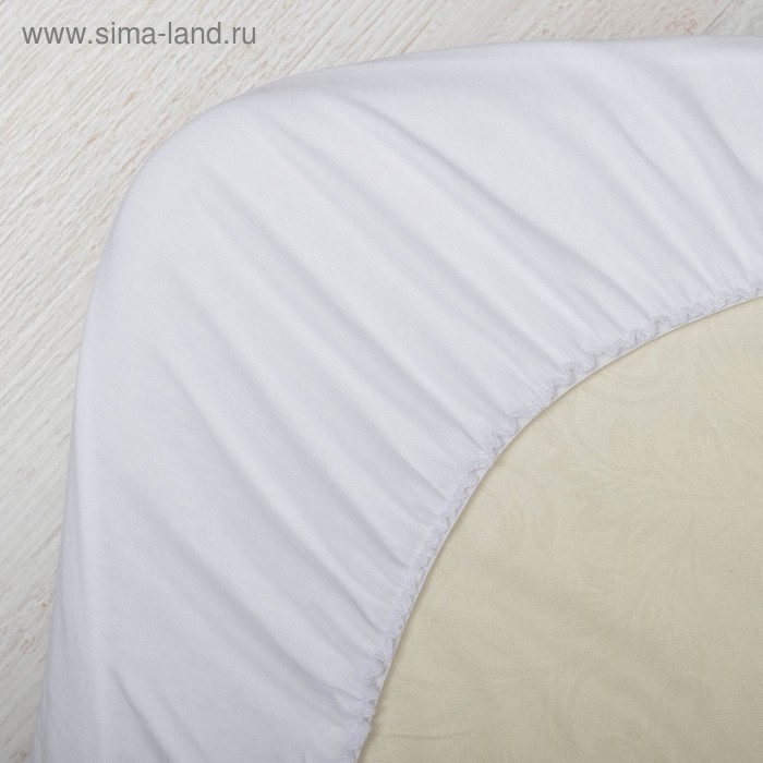 Наматрасник в овальную кроватку, непромокаемый, размер 70 × 135 см, цвет снежно-белый