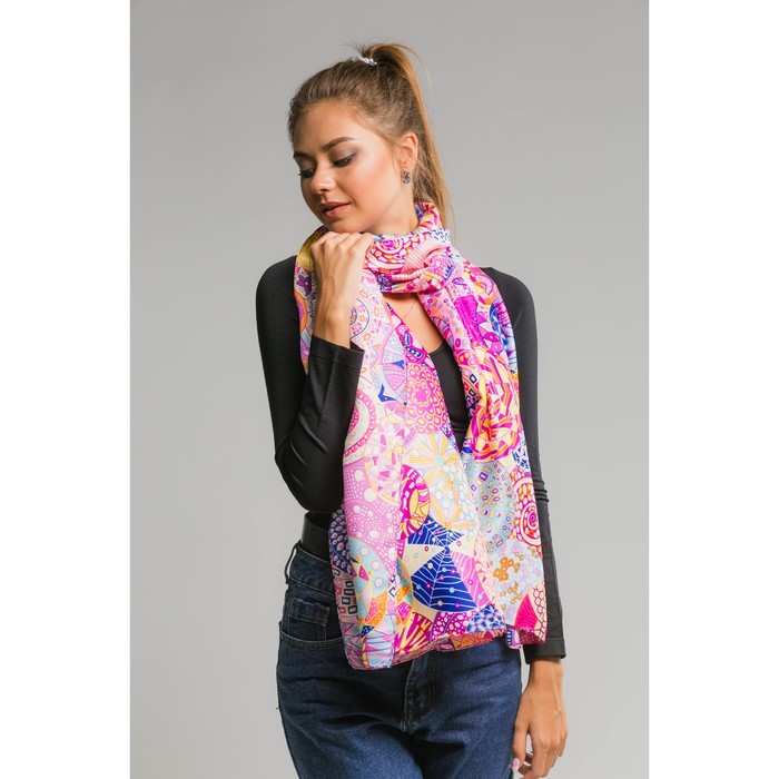 Палантин "Майра" , размер 70 х 180 см, цвет коралловый