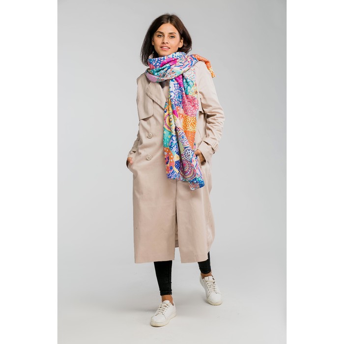 Палантин "Майра" , размер 70 х 180 см, цвет бирюзовый