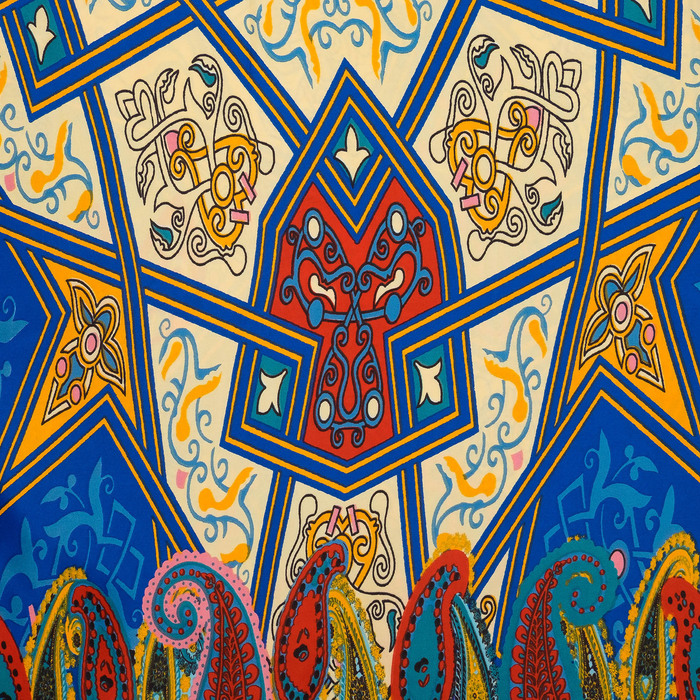 Палантин "Пинар" , размер 70 х 180 см, цвет синий