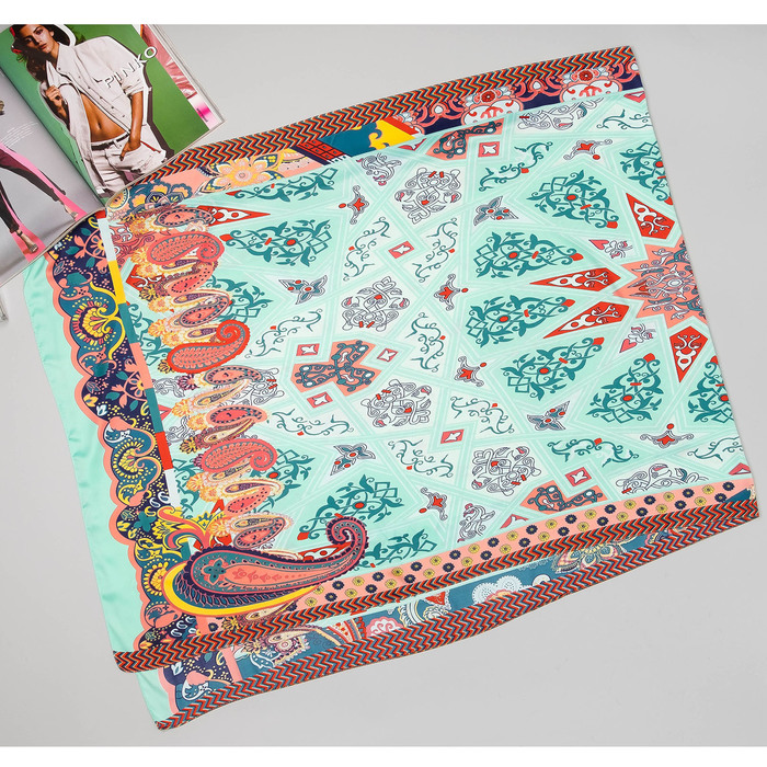 Палантин "Пинар" , размер 70 х 180 см, цвет зелёный