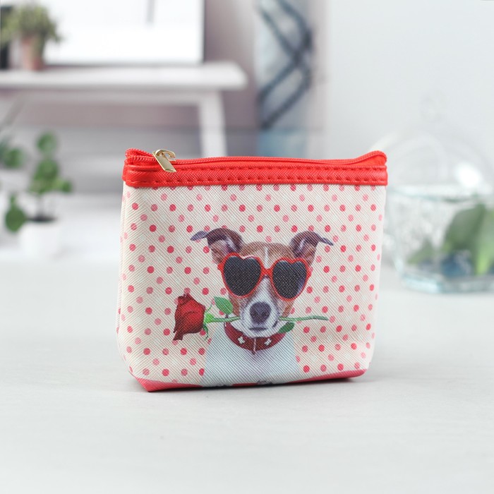 Кошелёк женский, отдел на молнии, цвет красный