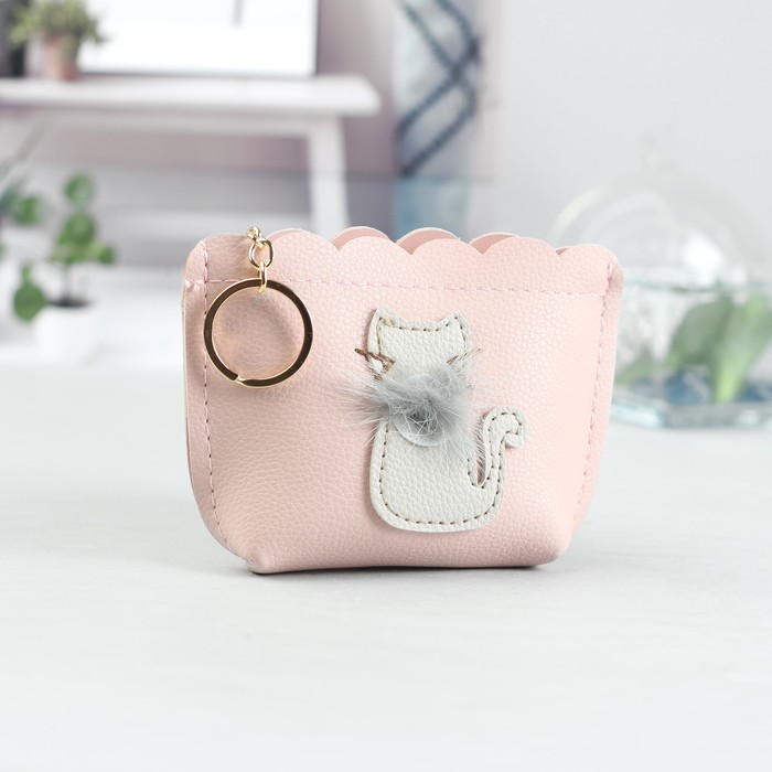 Кошелёк женский на молнии, 1 отдел, цвет пудра