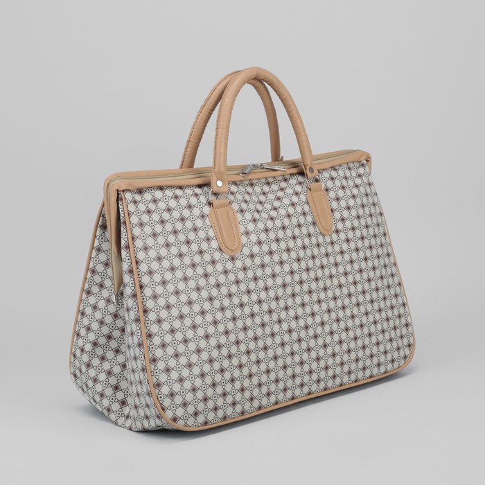 Сумка дорожная «Путешествие», отдел на молнии, цвет коричневый