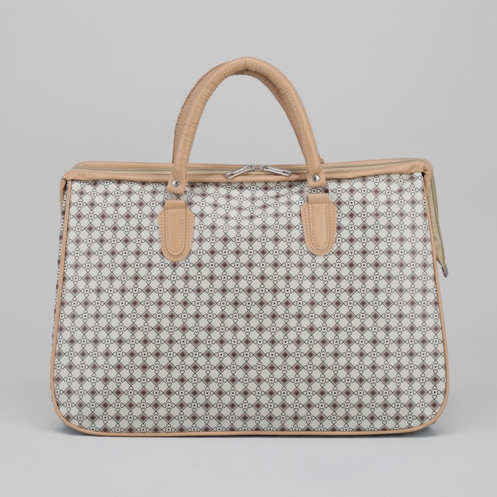 Сумка дорожная «Путешествие», отдел на молнии, цвет коричневый