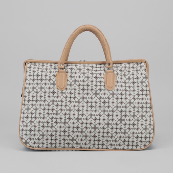 Сумка дорожная «Путешествие», отдел на молнии, цвет коричневый