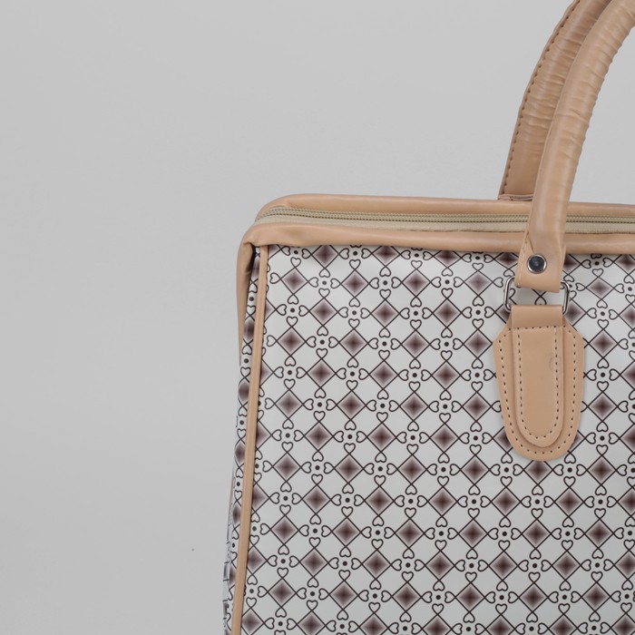 Сумка дорожная «Путешествие», отдел на молнии, цвет коричневый