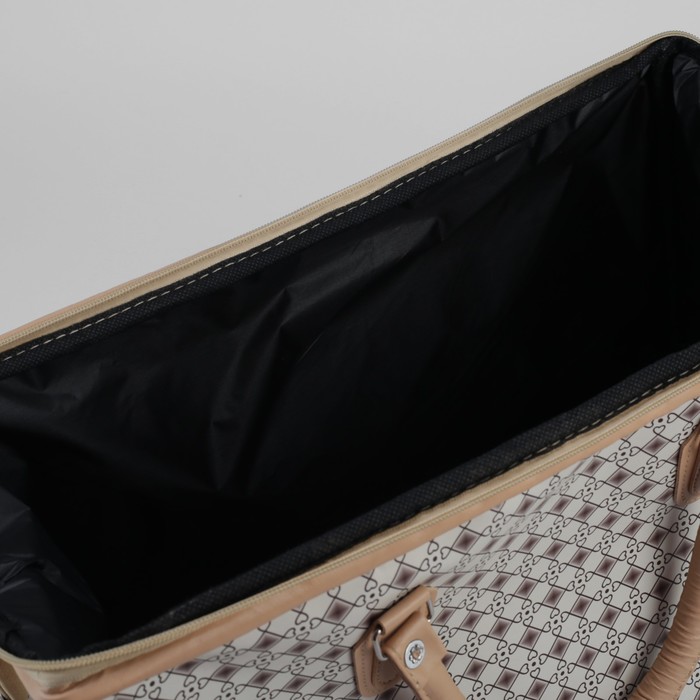 Сумка дорожная «Путешествие», отдел на молнии, цвет коричневый