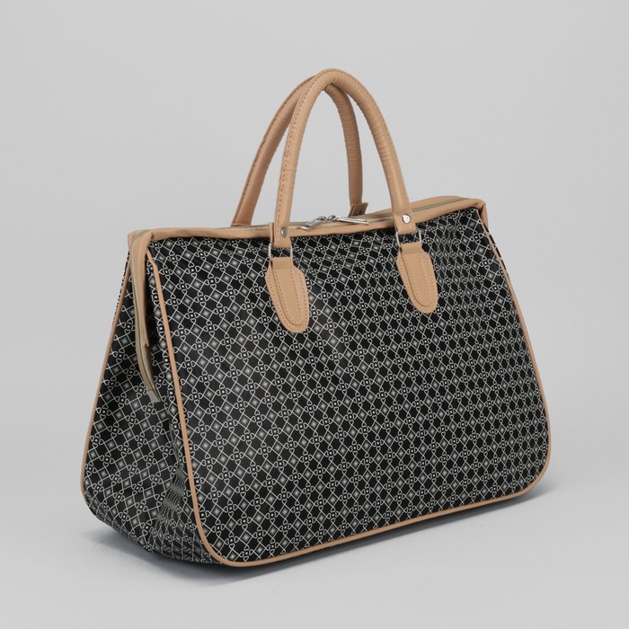 Сумка дорожная «Путешествие», отдел на молнии, цвет чёрный