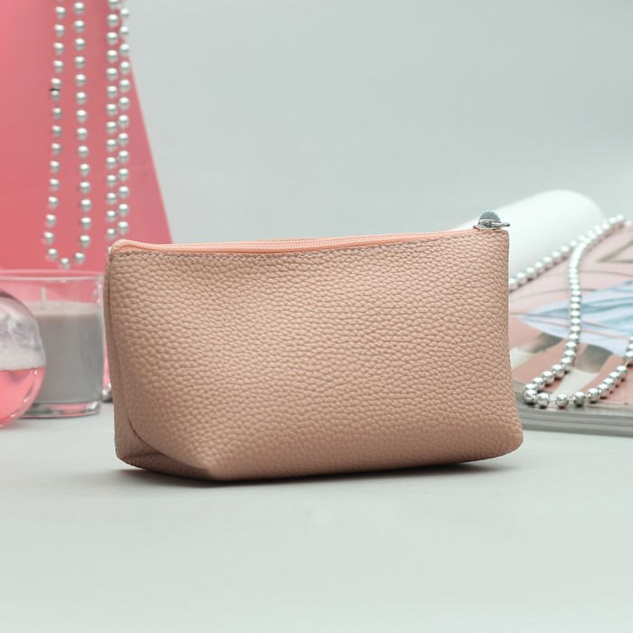 Косметичка простая «Мяу», отдел на молнии, цвет розовый