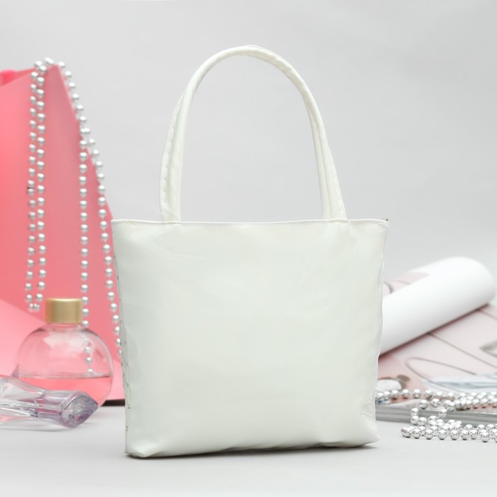 Сумка детская «Единорог», отдел на молнии, 2 ручки, цвет белый