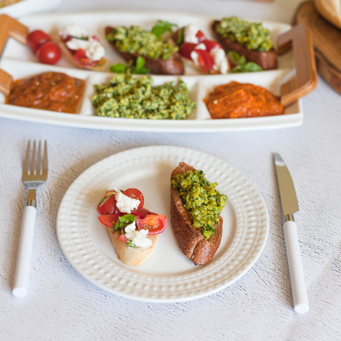 Набор столовых приборов "Стиль", 4 предмета, толщина 1 мм, цвет белый