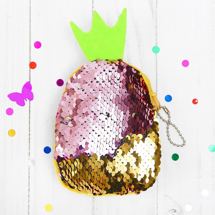 Мягкий кошелёк "Ананас" хамелеон