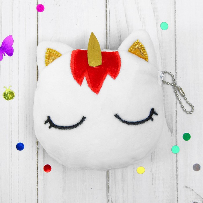 Мягкий кошелёк "Единорог, цветная грива", цвета МИКС