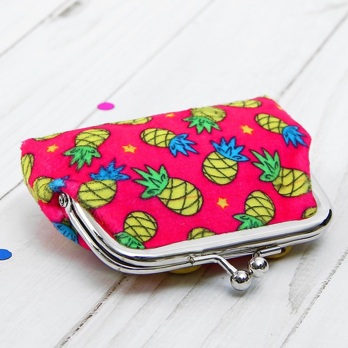Кошелёк детский "Ананасики", 9 х 7 см