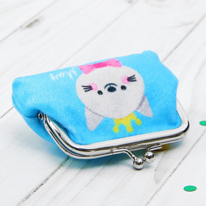 Кошелёк детский "Мяу", 9 х 7 см