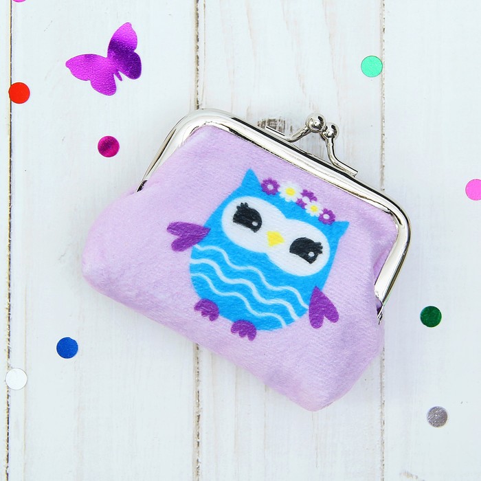 Кошелёк детский "Совушка", 9 х 7 см