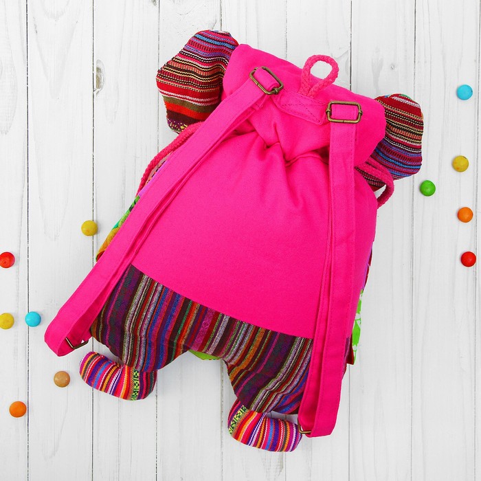 Мягкий рюкзак "Слон" лоскутный, цвета МИКС