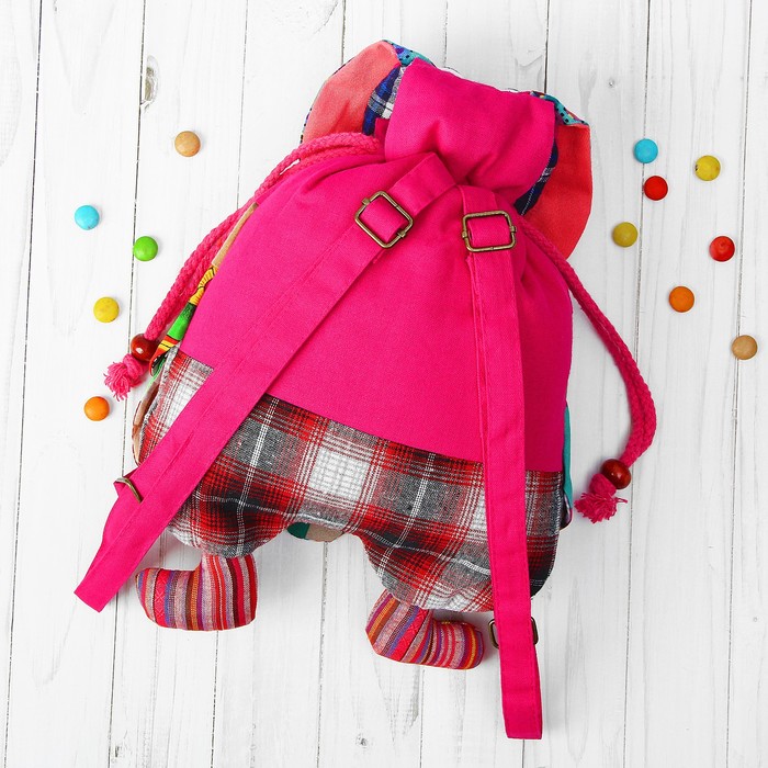 Мягкий рюкзак "Пёсик" лоскутный, цвета МИКС