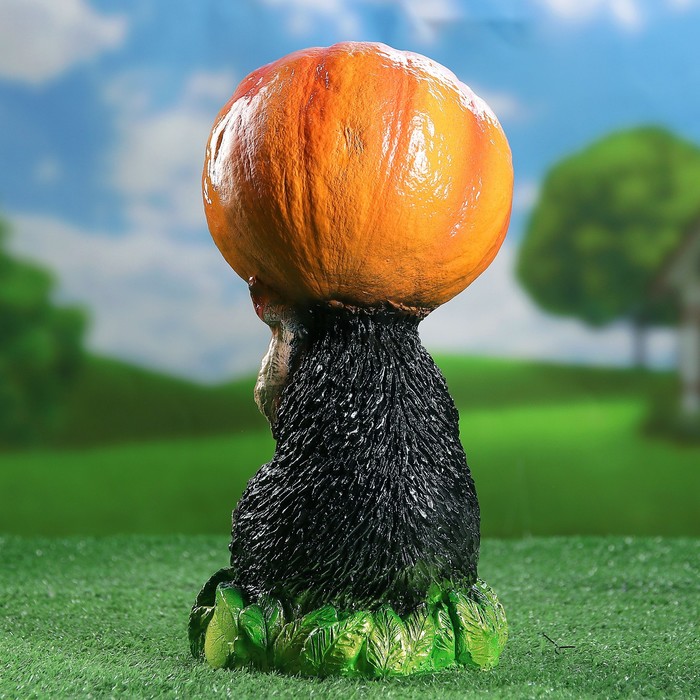 Садовая фигура "Ежик с тыквой" 28х15см