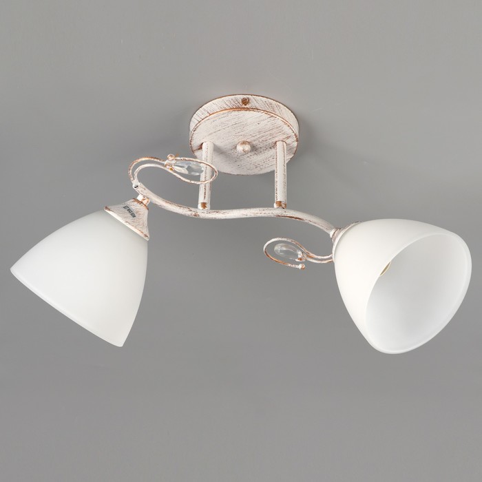 Люстра "Инесса" 2x60Вт E27 белый 50х25х25см.