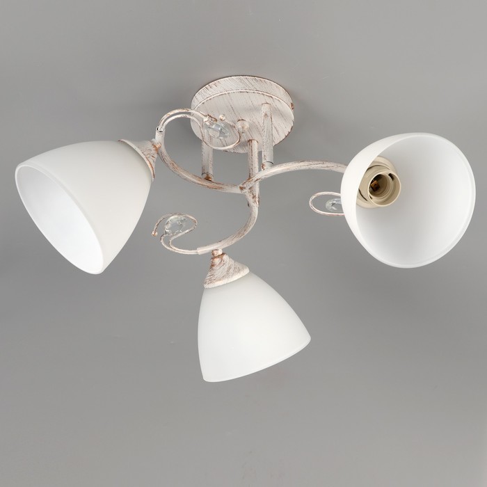 Люстра "Инесса" 3x60Вт E27 белый 50х50х25см.