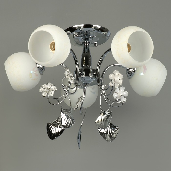 Люстра "Фелиция" 5x60Вт E27 хром 50х50х35см.