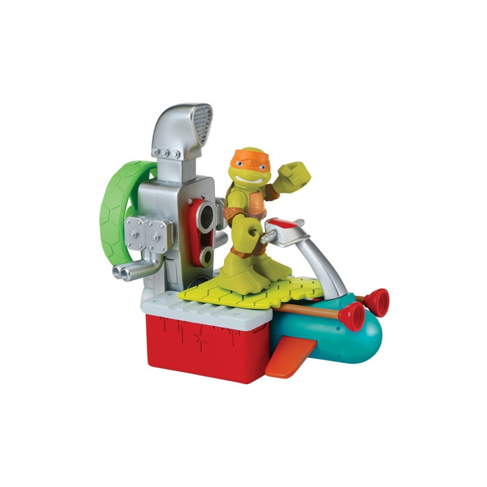 Фигурка Черепашки-ниндзя Майки с гидроциклом, серия Half Shell Hero 96703