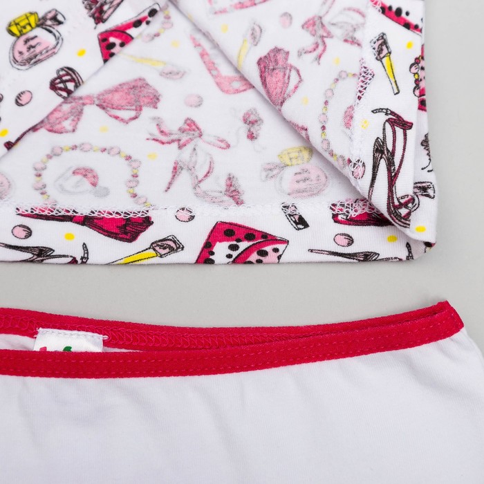 Комплект для девочки (майка,трусы), рост 92 (52) см, цвет белый 3163_М