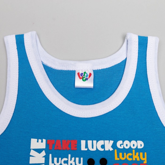 Комплект для мальчика (майка, трусы боксеры), рост 86 (52) см, цвет голубой 3247_М