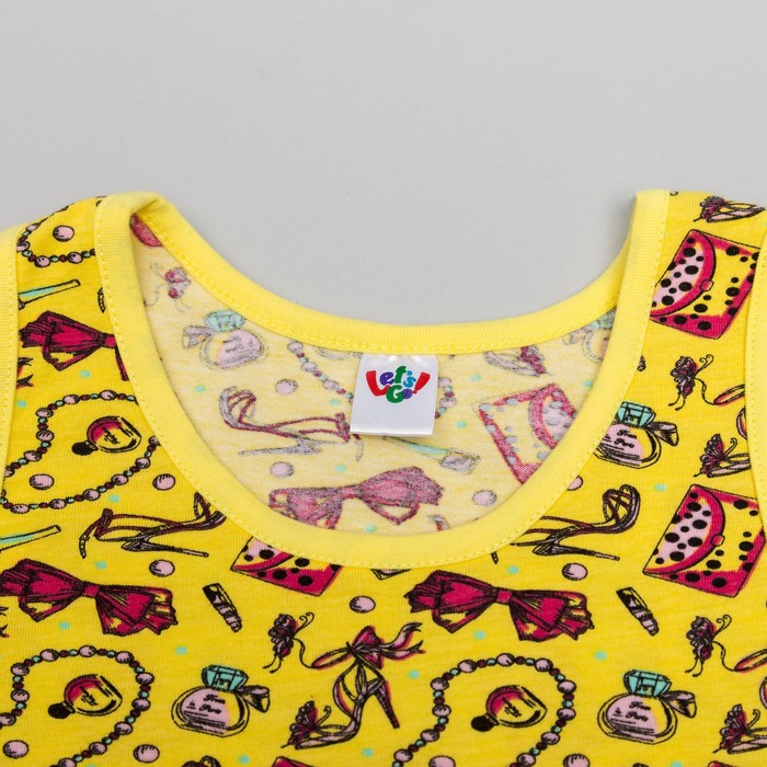 Комплект для девочки (майка,трусы), рост 80 (52) см, цвет жёлтый 3163_М