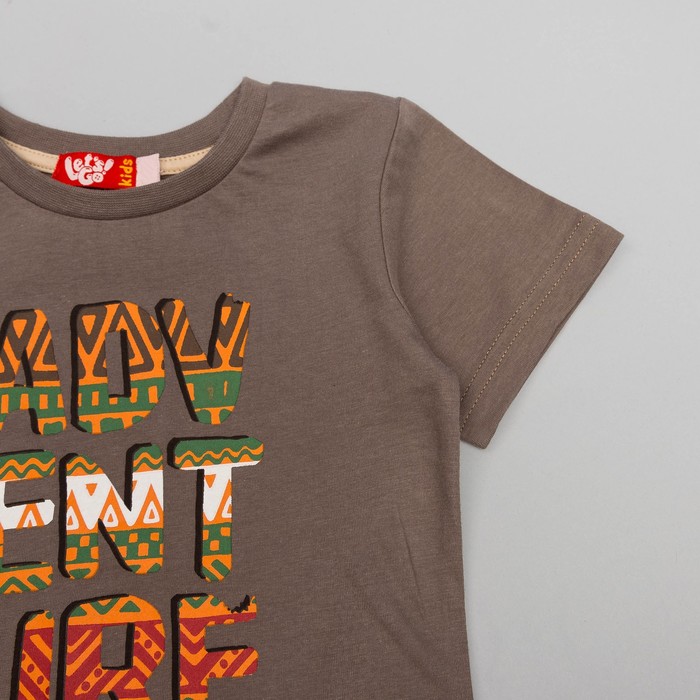 Комплект для мальчика (футболка+шорты), рост 128 (64) см, цвет серый/светло-серый 4225