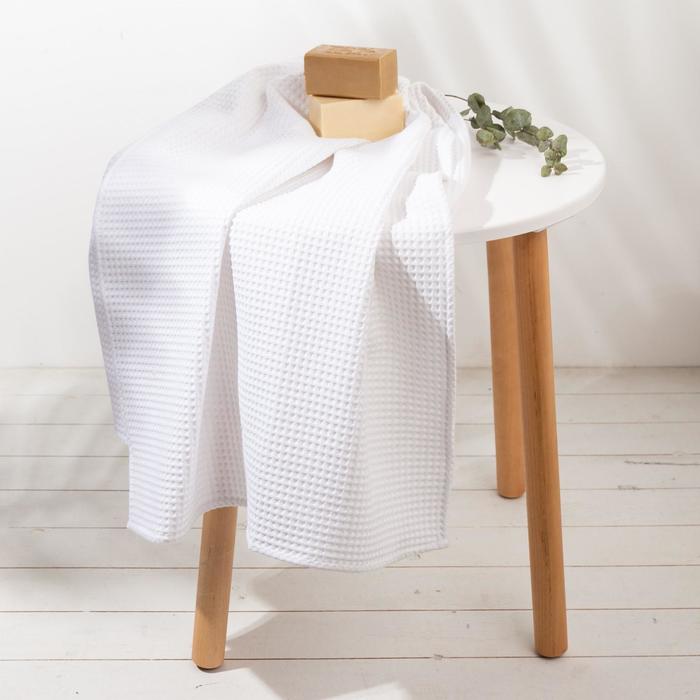 Полотенце вафельное "Этель" 70х140 см. цвет белый, 100% хл, пл 240 г/м²