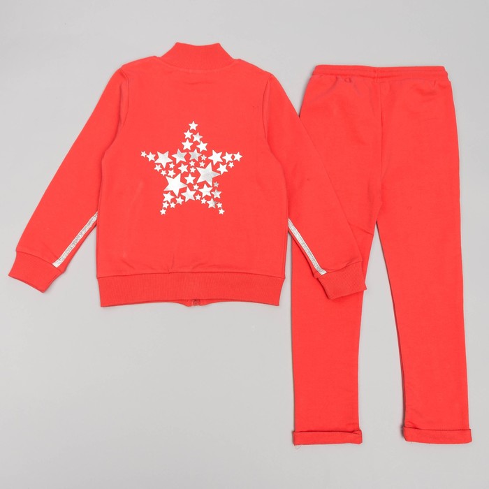 Спортивный костюм для девочки, рост 116 (60) см, цвет коралл 11131