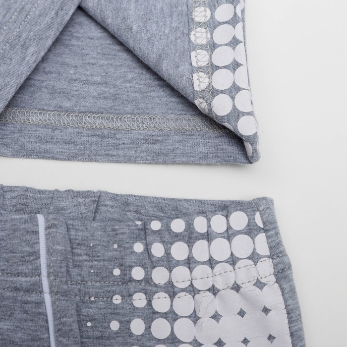 Комплект для мальчика (майка, трусы-боксеры), рост 86 (52) см, цвет серый 3248_М