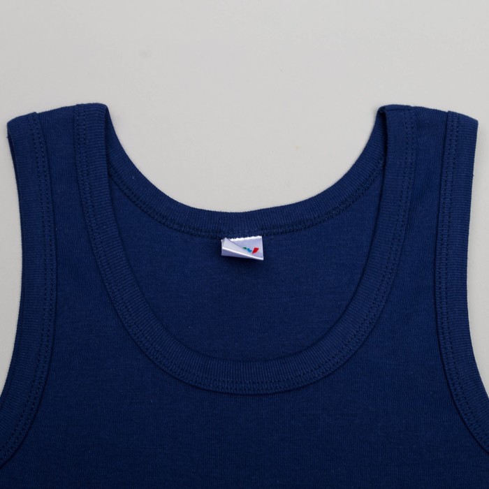 Майка для мальчика, рост 140 (72) см, цвет тёмно-синий 2233