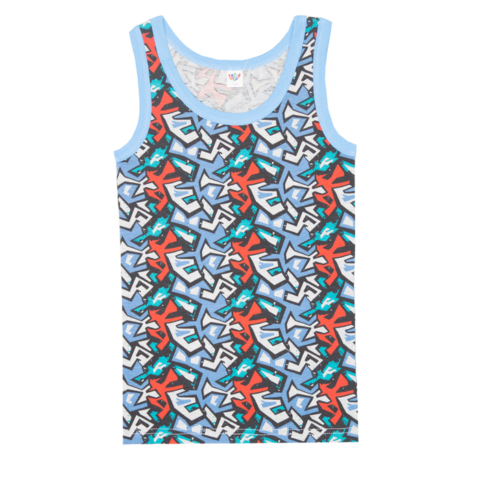 Майка для мальчика, рост 140 (72) см, цвет серый 2243