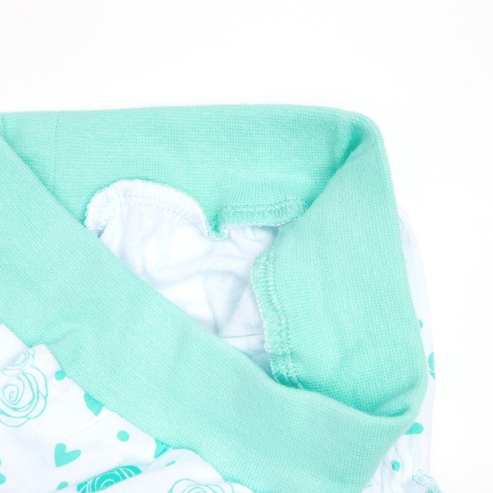 Трусы для девочки, рост 68 (44) см, цвет белый/мятный 1247_М