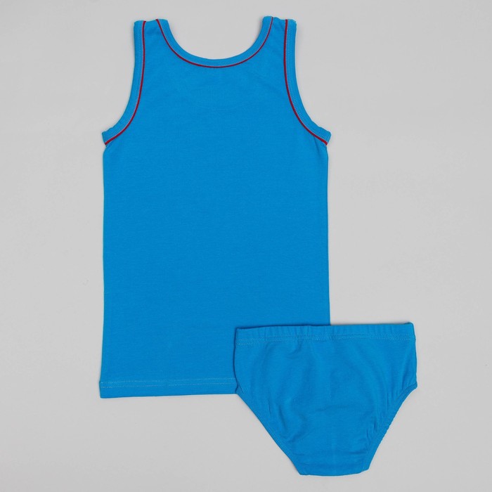 Комплект для мальчика (майка, трусы), рост 140 (72) см, цвет голубой 3253