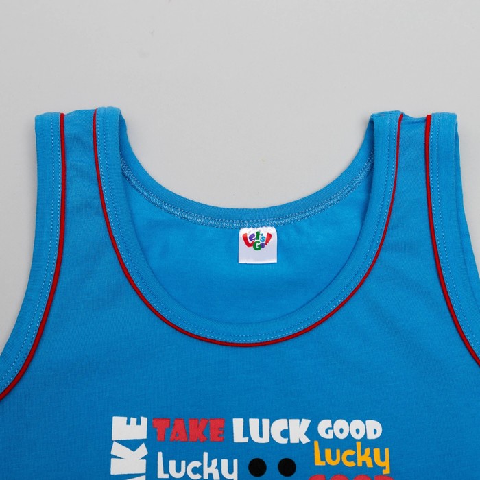 Комплект для мальчика (майка, трусы), рост 140 (72) см, цвет голубой 3253