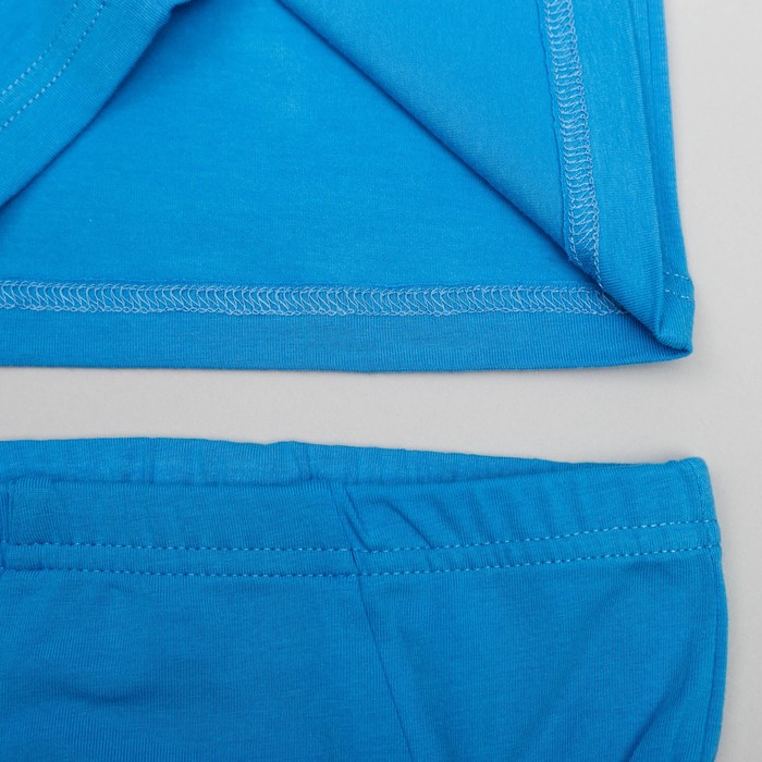 Комплект для мальчика (майка, трусы), рост 140 (72) см, цвет голубой 3253